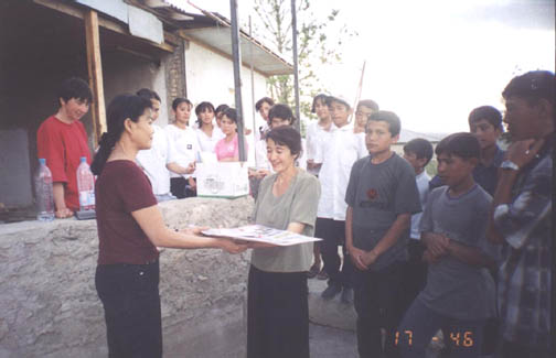 Irina presents the Navobat teacher